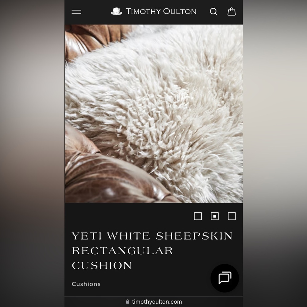 "Yeti White" Sheepskin Sample/Small/ Swatch - Picture 6 of 7